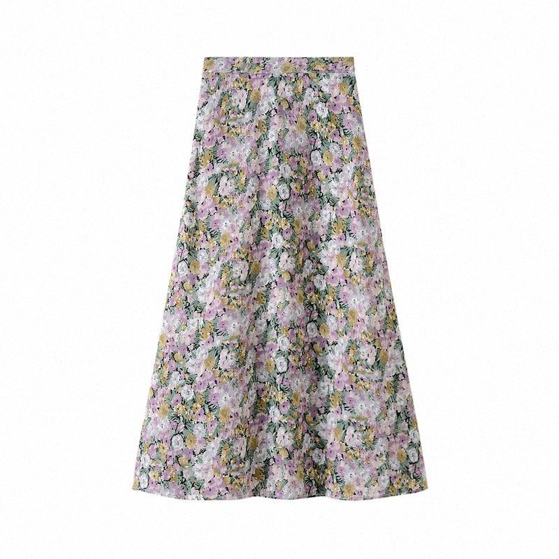 long skirt with flowers