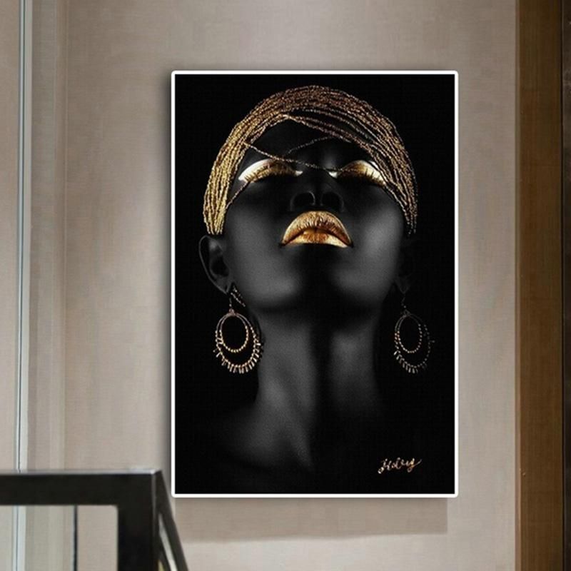 BLACK AFRICAN LADY FRAMED ONE SIZE ONLY 