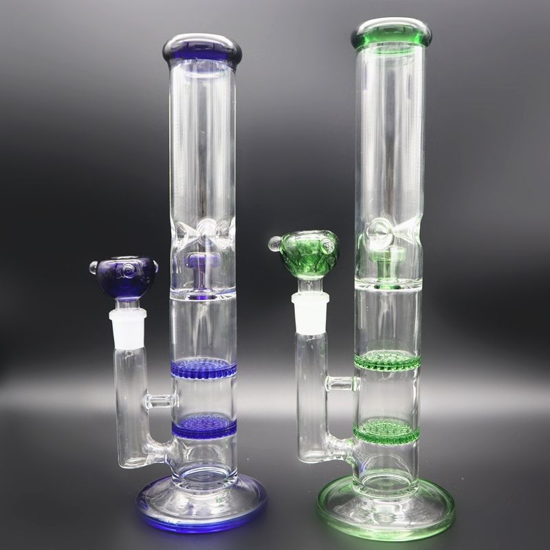 2020 12 Glass Bong Percolator Double Layer Filter Tall Bong