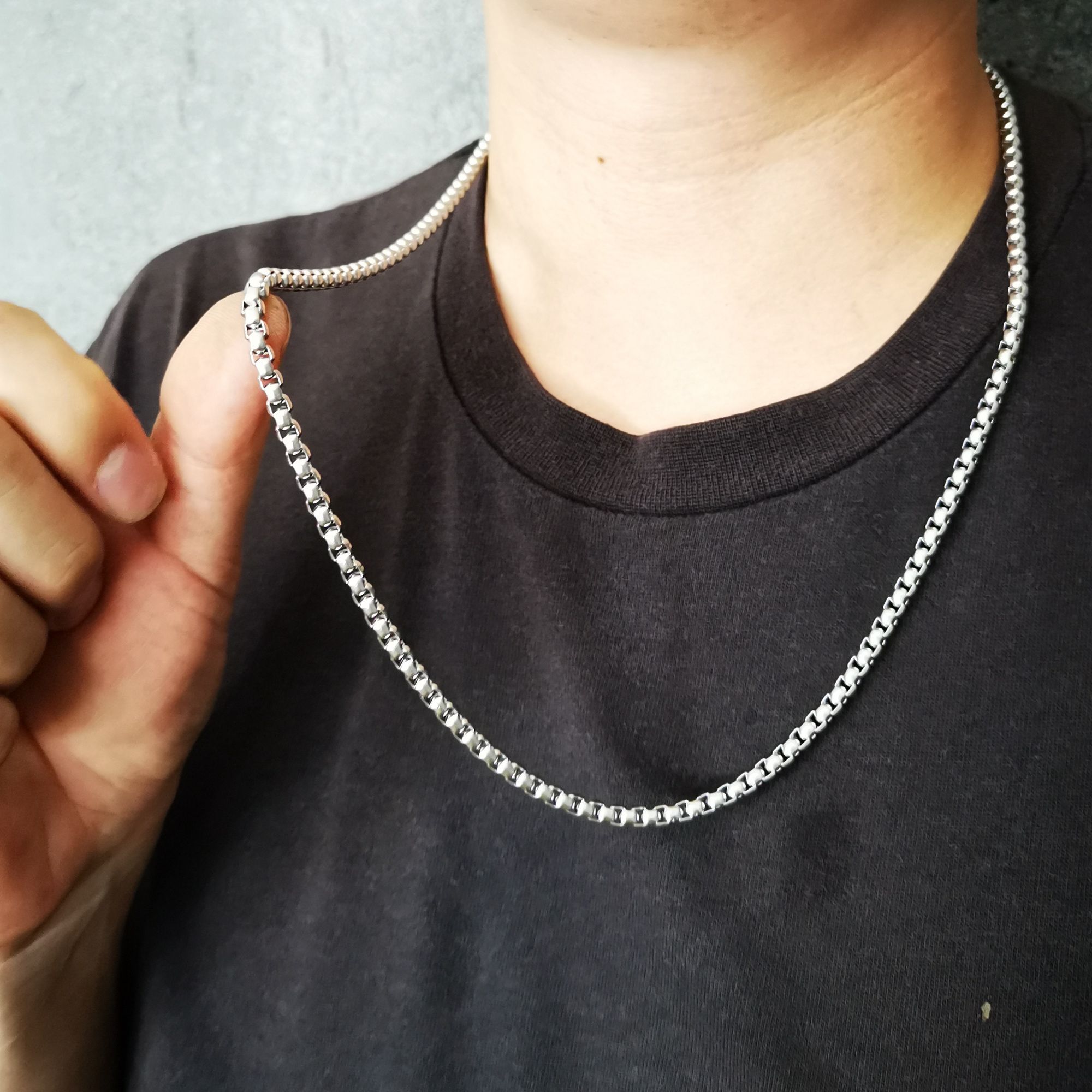 For Mens Holiday Gifts Silver Stainless 