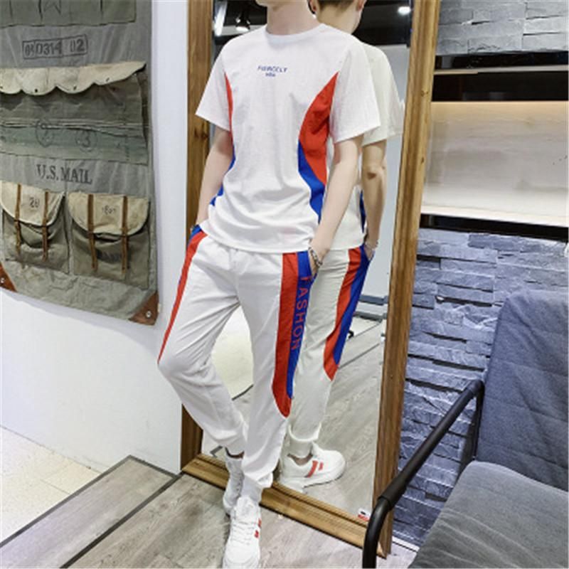 2020 Designer Men Tracksuits Fashion Trend Ice Silk Thin Section Casual ...