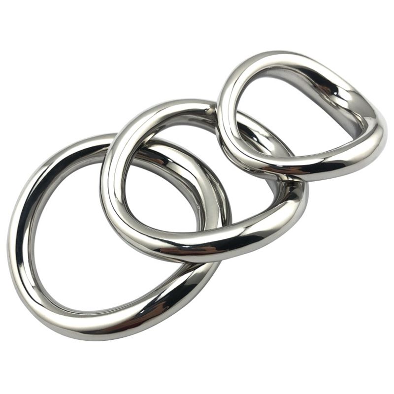Stainless steel penis bondage lock cock Ring