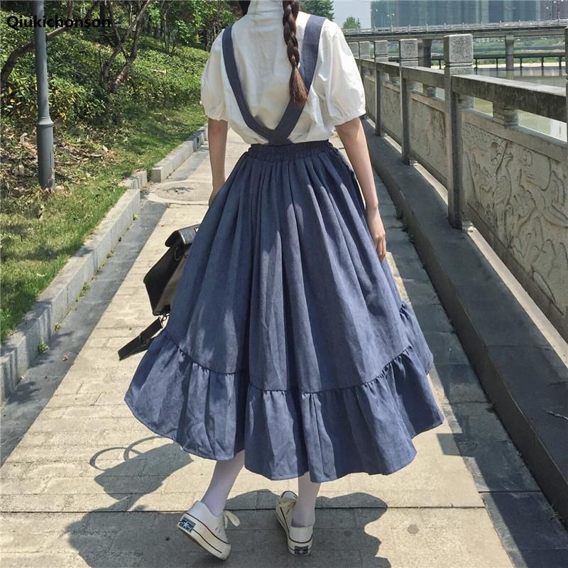 90s skirt with suspenders