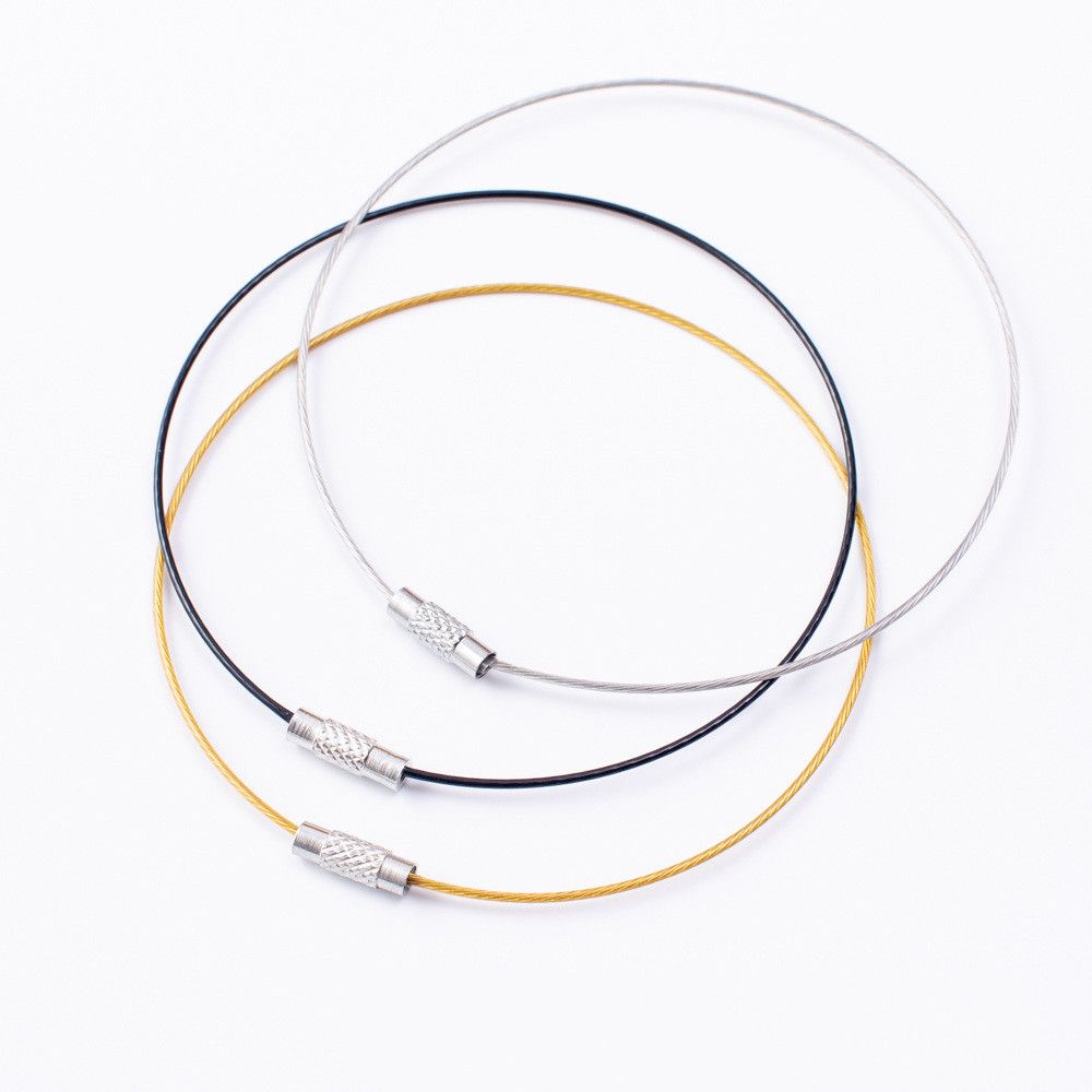 Satin Al Kadinlarin Diy Taki Aksesuar Icin Yuzuk Bilezik Yuvarlak 20cm Gumus Rengi Siyah Renk Vida Dugme Ince Celik Tel Bilezik Tl76 78 Tr Dhgate Com