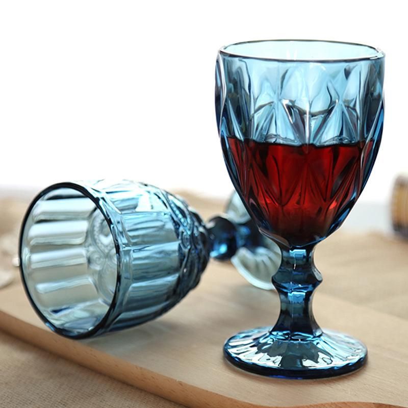 كؤوس الزجاج النبيذ الرجعية خمر الإغاثة النبيذ الأحمر كأس 300ml نقش النقش عصير الشرب نظارات الشمبانيا متنوعة كابليك 2021 من Christmas Ornaments 70 23ر س موبايل Dhgate
