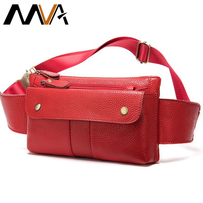 Womens Belt Bag Fanny Pack Waist Bag Red Leather Belt Bag Leather Bag