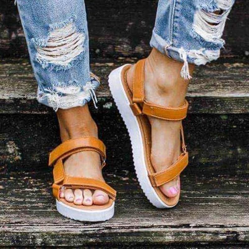 peep toe comfort sandals