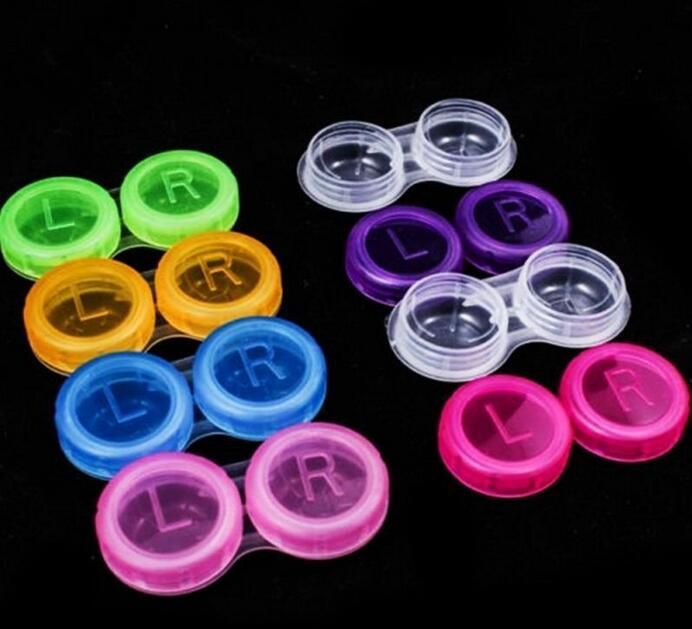 colores caja de de Caja de lente de la caja de contacto, anteojos