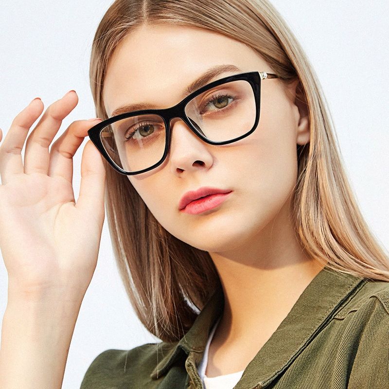 Moderador Demostrar diferencia Mujeres Acetato de las lentes ópticas con estilo Mujer Gafas de receta de  vidrios ópticos manera
