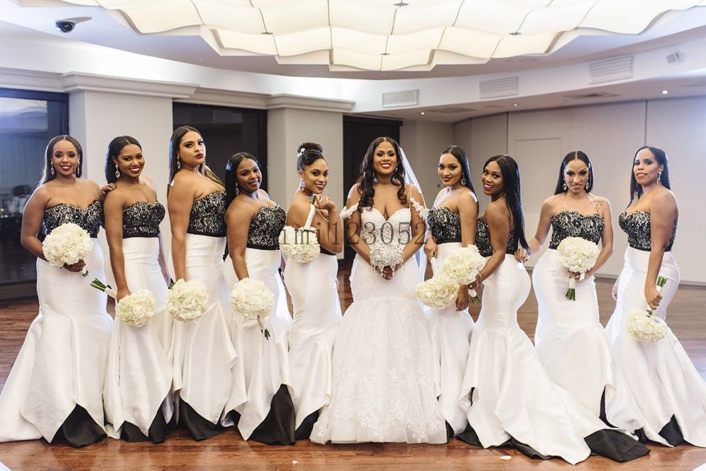 black and white bridesmaid dresses uk