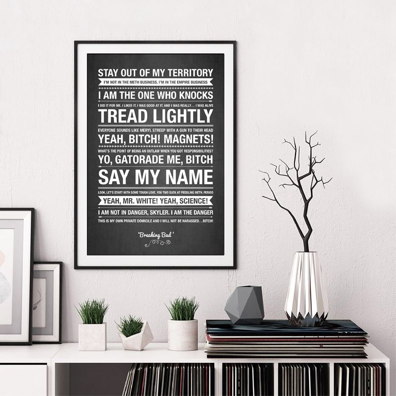 2020 Breaking Bad Quotes Modern Art Canvas Painting Picture Classic Tv Show Prints Black And White Poster Home Room Wall Art Decor From Zhu793737893 6 69 Dhgate Com
