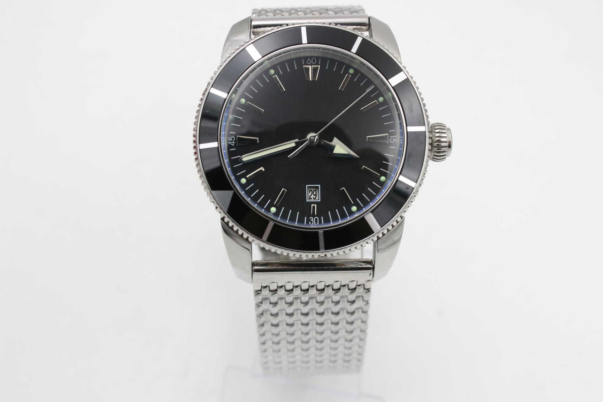 black dial digital watch