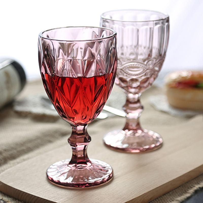 كؤوس الزجاج النبيذ الرجعية خمر الإغاثة النبيذ الأحمر كأس 300ml نقش النقش عصير الشرب نظارات الشمبانيا متنوعة كابليك 2021 من Christmas Ornaments 70 23ر س موبايل Dhgate