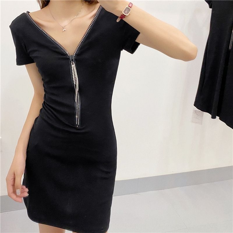 thin black dress