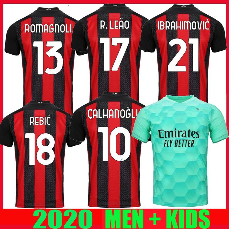 2020 20 21 Ac Soccer Jersey 2020 2021 Milan Ibrahimovic Paqueta Bennacer Rebic Men Kids Kit Home Away Romagnoli Goalkeeper Football Shirt From Vinjin2018 15 4 Dhgate Com
