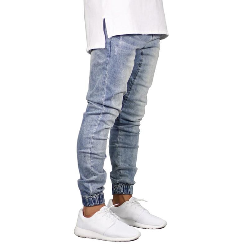 Compre Pantalones Delgados Calientes Del Resorte De La Manera Larga De Los  Hombres Del Basculador De Los Pantalones Vaqueros Del Estiramiento De Hip  Hop Joggers Denim Jeans Para Hombres A 35,17 €