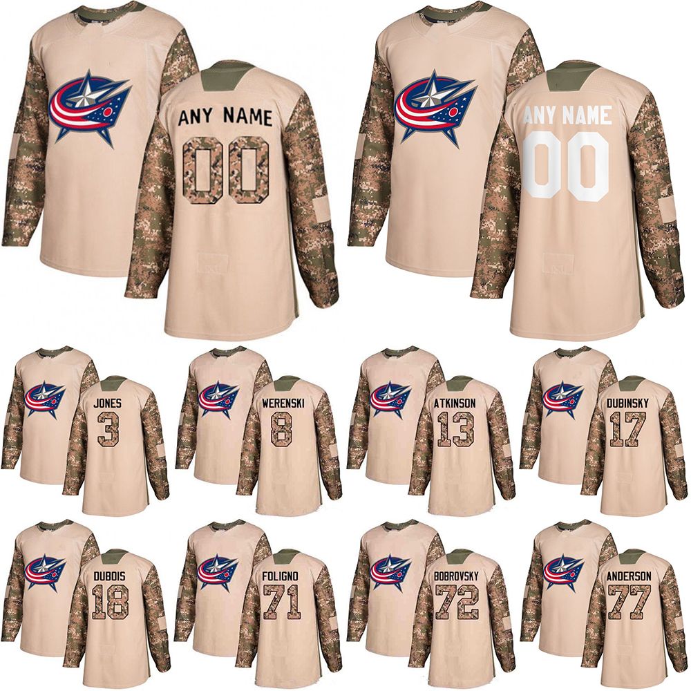 columbus blue jackets military jersey