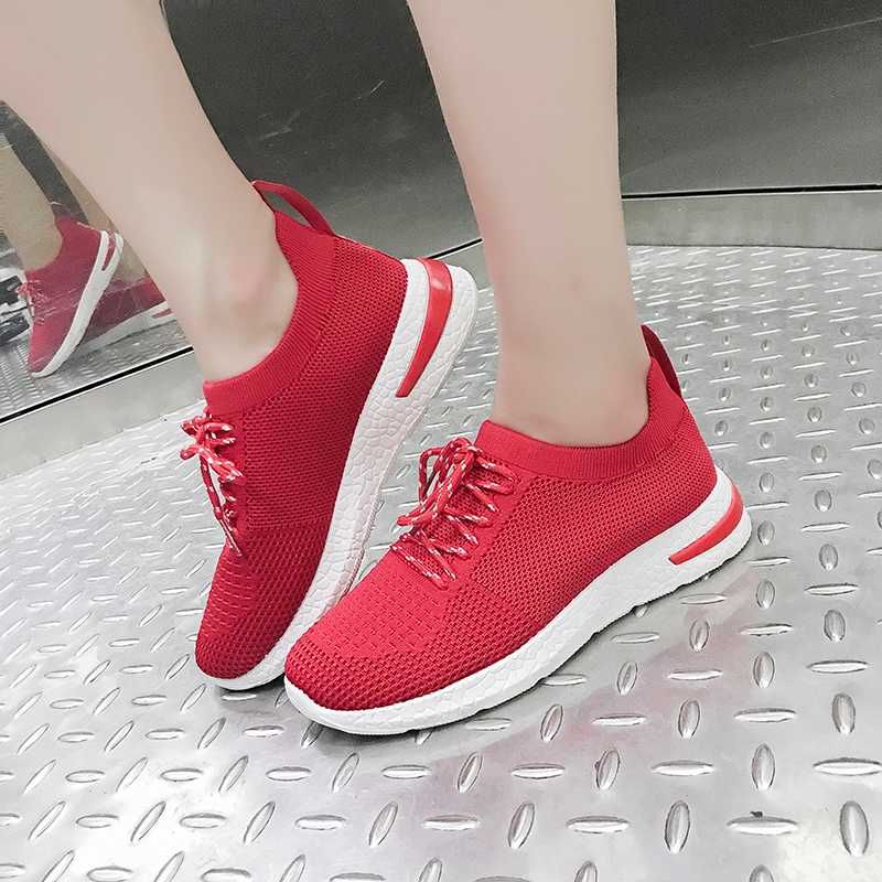 solid red tennis shoes