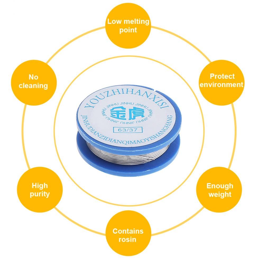 10g 0.8mm High Purity Rosin Core Solder Wire with 2/% Flux and Low Melting Point