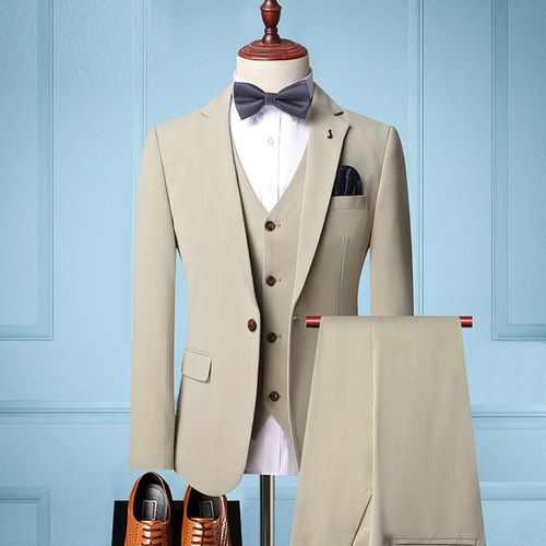 Compra 2020 Rosa Palo Para Hombre De La Boda De Los Trajes Del Traje Por  Encargo Slim Fit Hombres De Negocios De Moda Novio Esmoquin Conjunto De 3  Piezas Chaqueta + Chaleco +