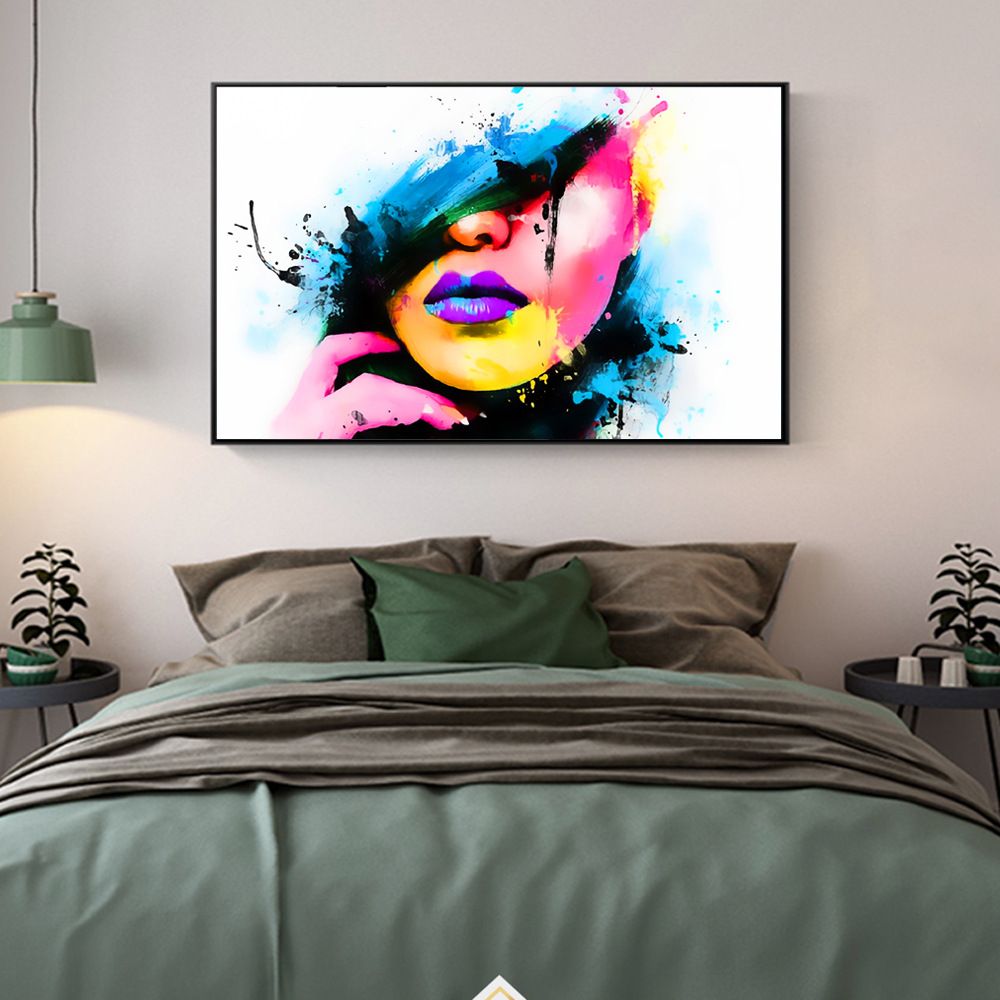 2021 Canvas Painting Wall Posters Prints Sexy Girl Lip Pop Murals Wall ...