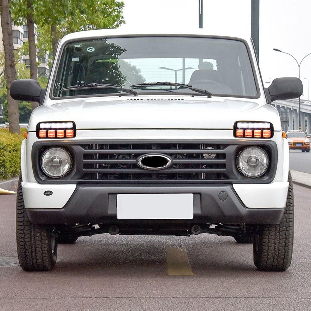 Color : Side Turn Signal YZHUA 2 PCS 7 Pulgadas LED de Cabeza de Giro Lámpara de señal LED LED DIATE LUZ DE LUZ Ajuste para LA Lada NIVA 4x4 Frontal Delantero Lámpara de Niebla