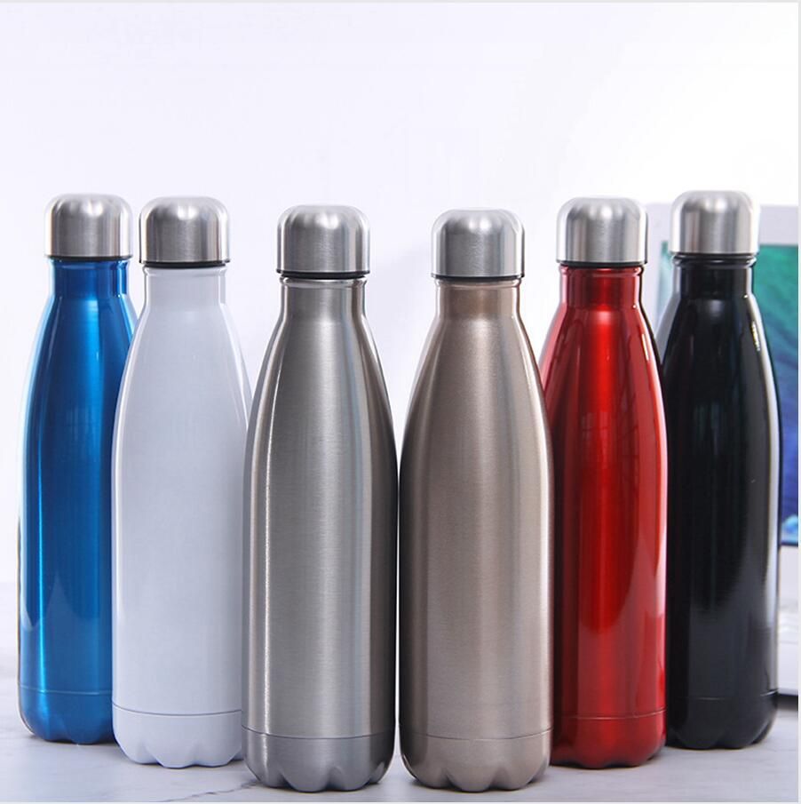 Best 17oz Heat Sublimation Bottle Stainless Steel Water Bottle Cola Shaped Double Wall Flask