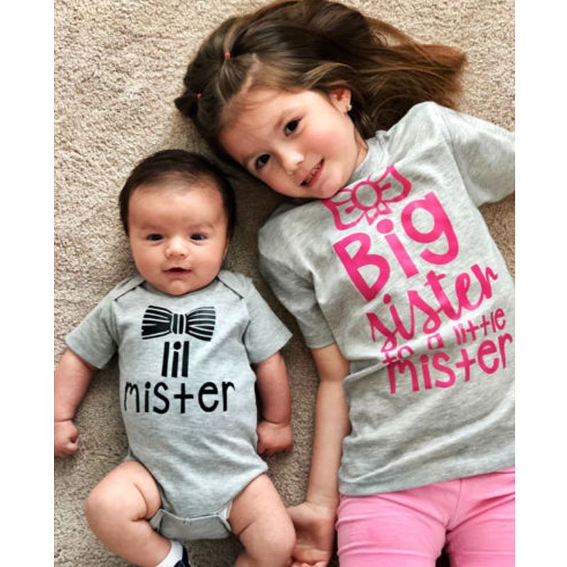 big sister and baby brother matching outfits