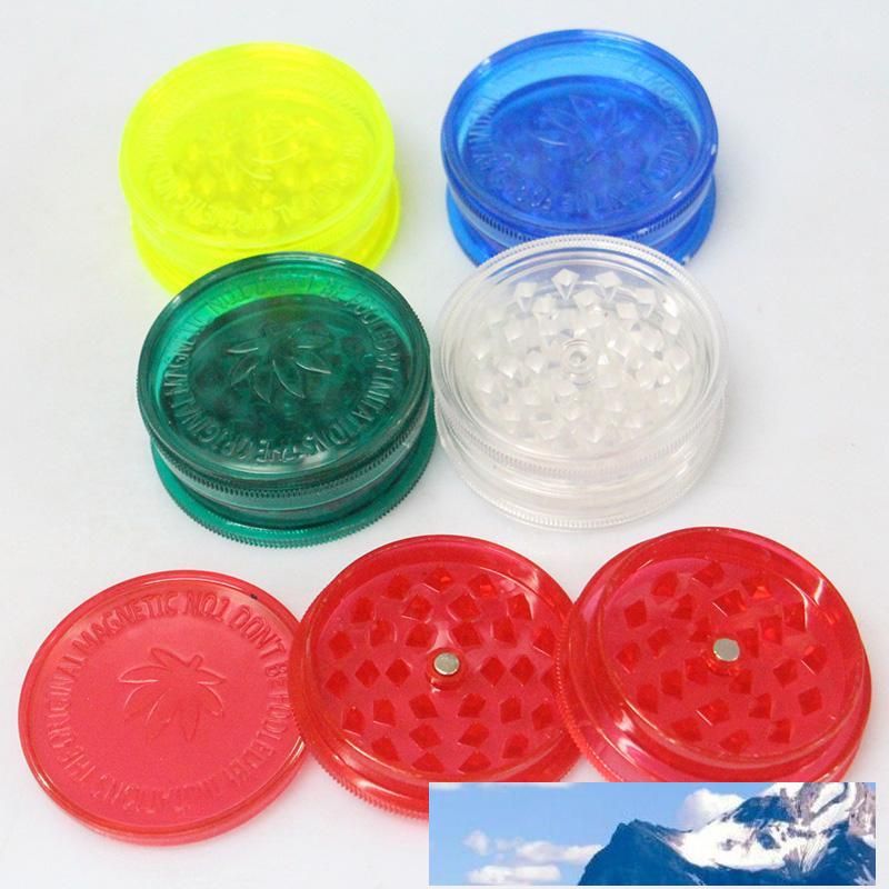 3 Part 60mm Tobacco Grinder 2 Layer Plastic Hand Muller Herb Grinder