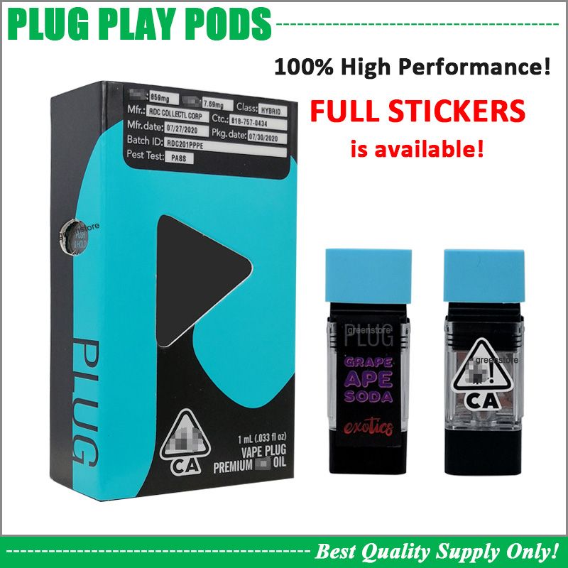 2021 Plug Play Vape Pods Cartridge Ceramic Coil 1.0ML Thick Oil