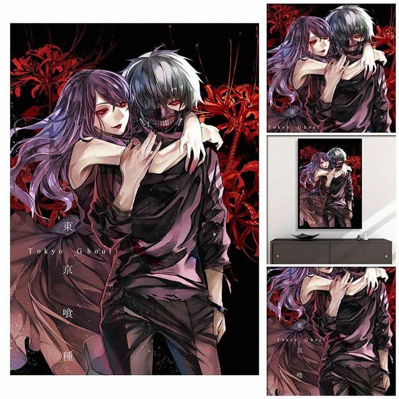 Tokyo Ghoul Manga Series Japan Anime Hot Art Poster Silk Light Canvas  Painting Print Home Decor Wall Picture a7om#