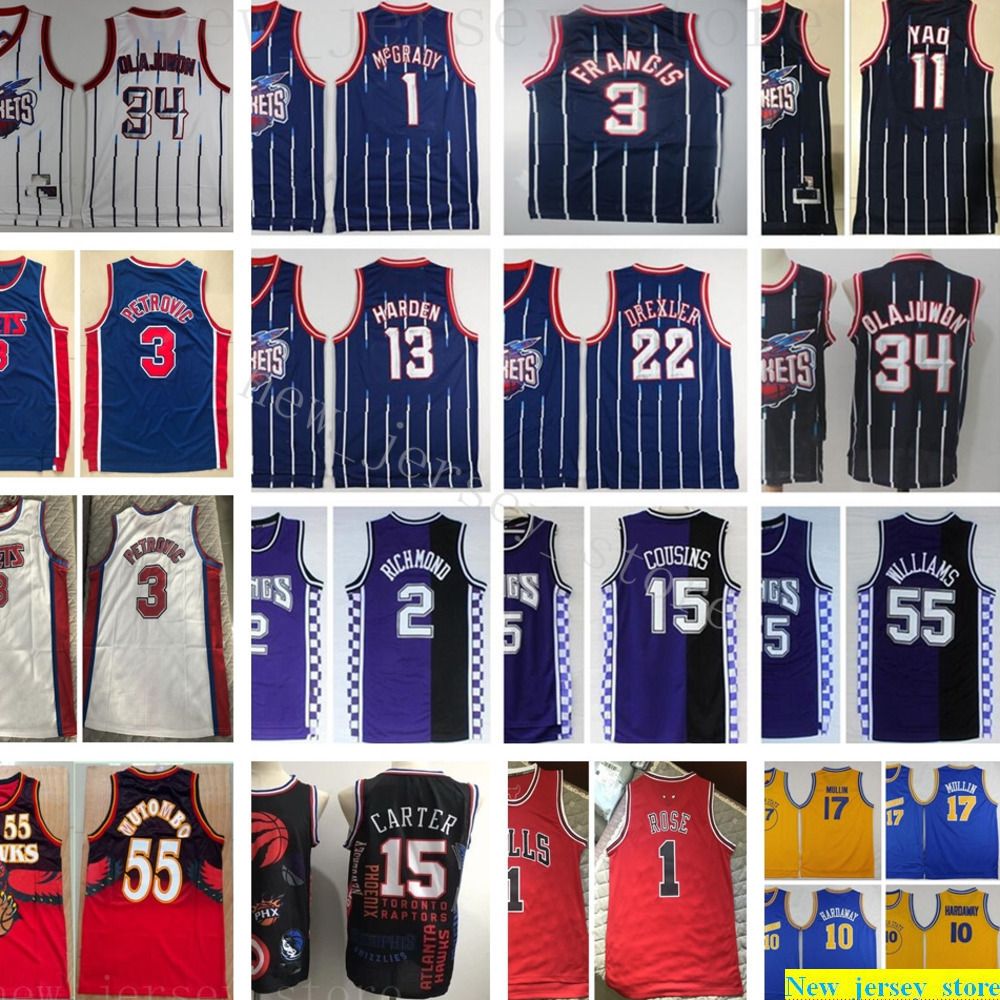 2021 Cheap Wholesale Retro Stitched Jersey Best Quality Mens White Blue