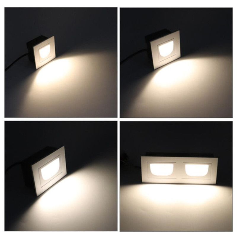 알루미늄 광장 5W 더블 2x5W 벽 램프 주도 계단 빛 5W 최근 LED 단계 램프 통로 벽 코너 램프 AC85-265V 각광