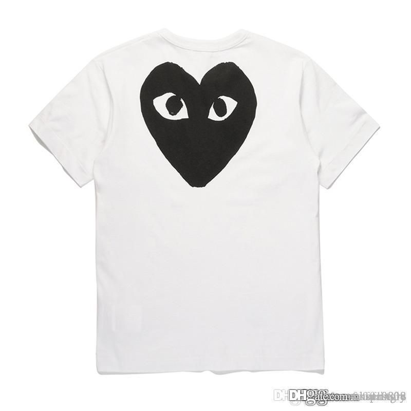 cdg gold heart tee