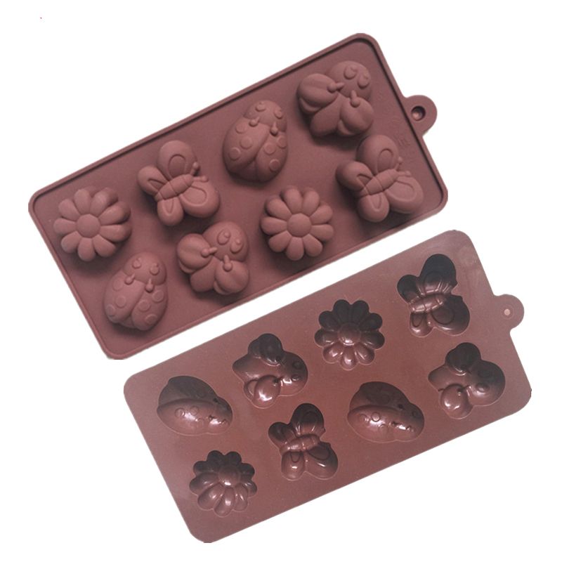 Silicone Candy Molds Butterfly Bee Lady Bug Mold Edibles Ice Cube Tray Baking 