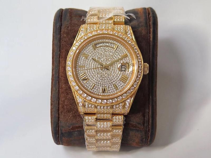 Rolex Reloj Para Hombre Alta Calidad 904L Reloj De Diamante Reloj De Lujo 2836 Movimiento Relojes Semana Calendario Doble Tiempo Montre De YQ De 9,67 € | DHgate