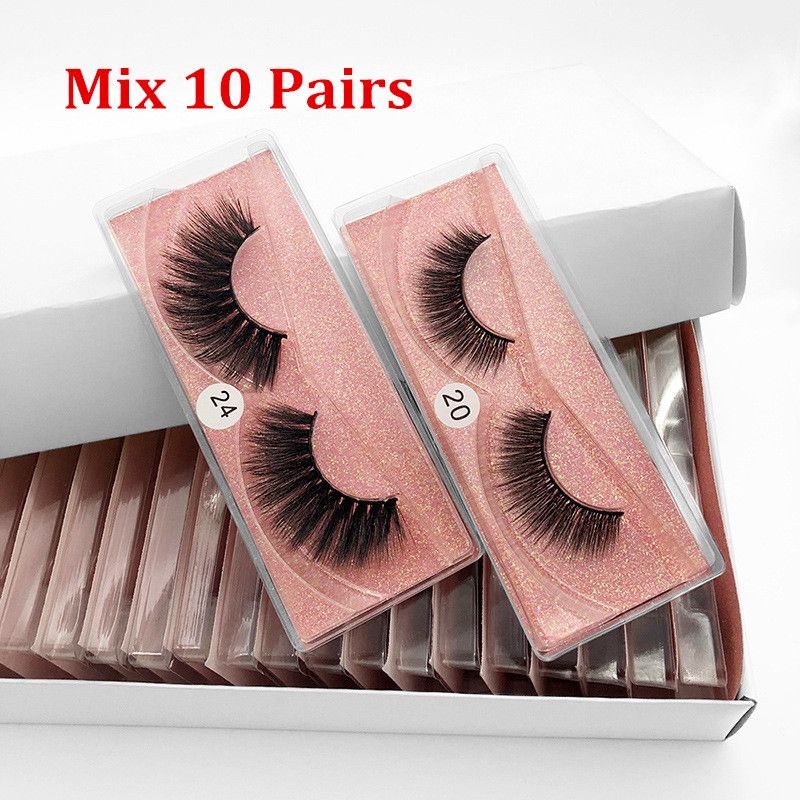 3D Faux Mink Lashes / Set Wholesale False Eyelashes Makeup Eye Lashes
