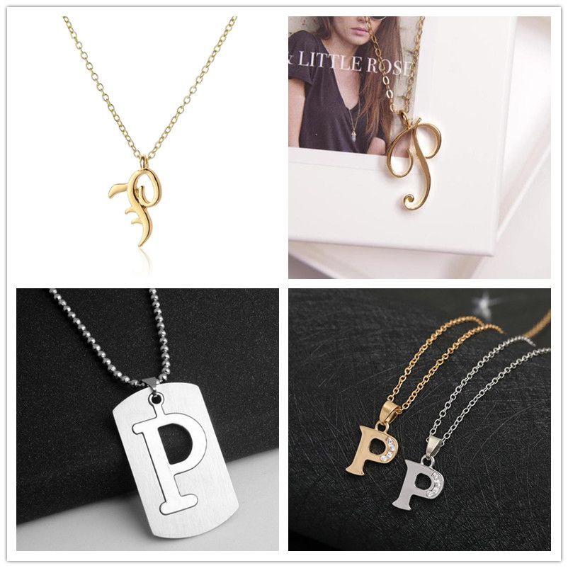 Wholesale Letter P Stainless Steel Alloy Alphabet Name Initial Monogram America English Word Letter Family Name Sign Pendant Chain Necklace Jewelry Jewelry Design Gold Charms From Fashion Gifts 1 56 Dhgate Com