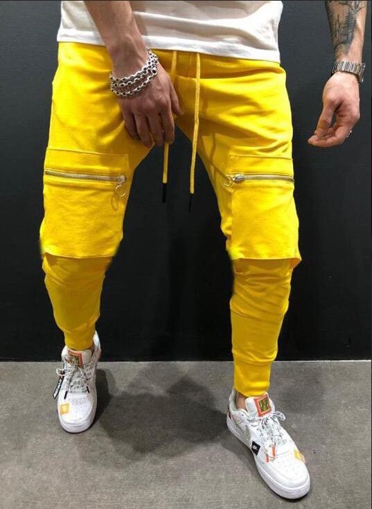 stacked mens joggers