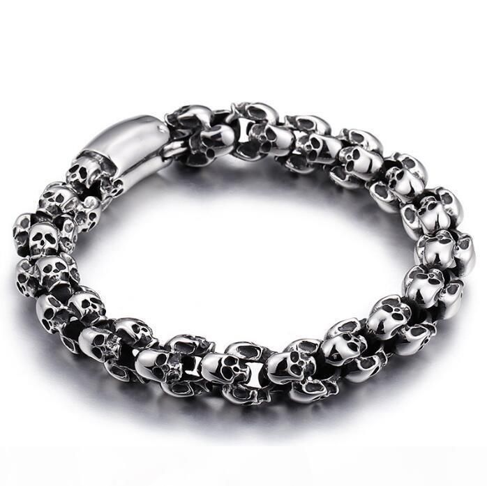 white gold skull bracelet