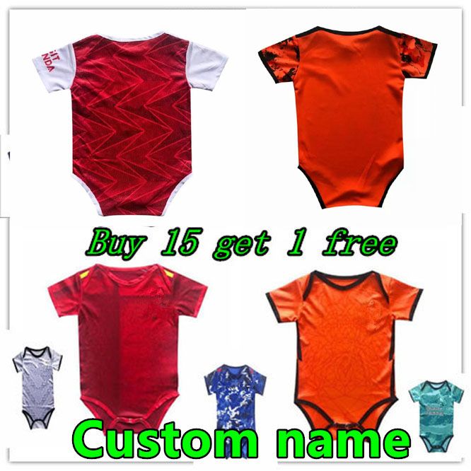 2021 Baby Soccer Jersey 2020 21 Bambin 6 18 Months BB Infant Squad Bodysuit 20 21 Crawling