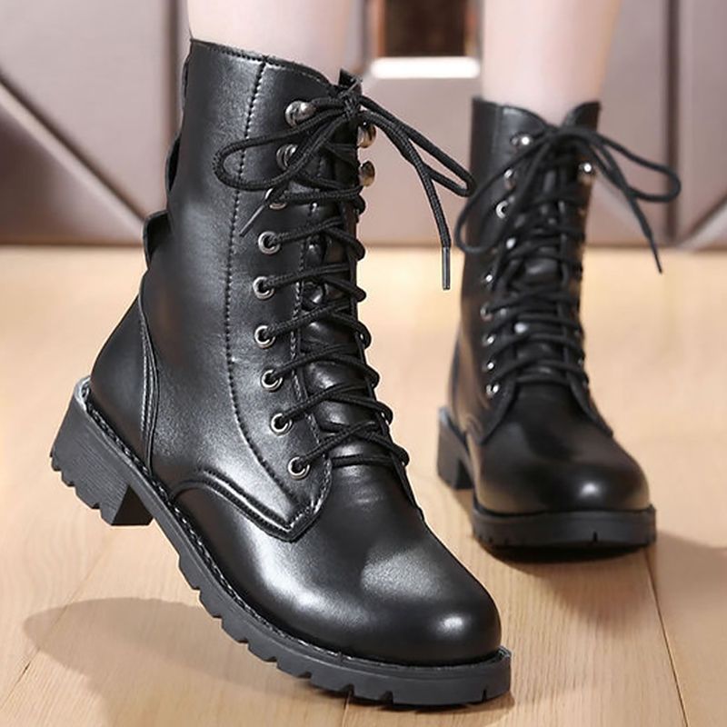 black ankle motorcycle boots