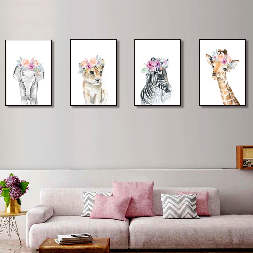 giraffe nursery wall art