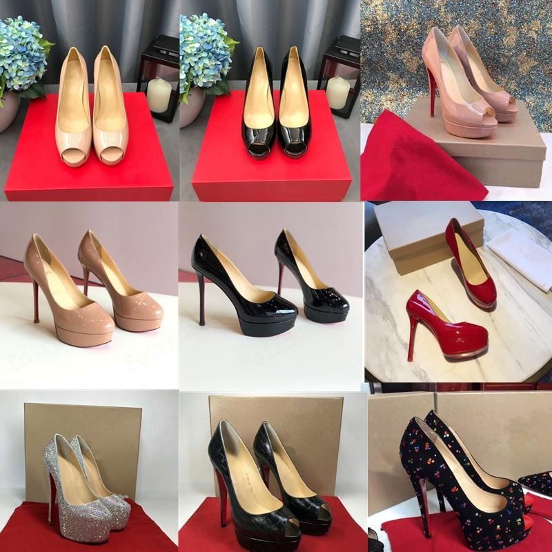 red bottom platform shoes