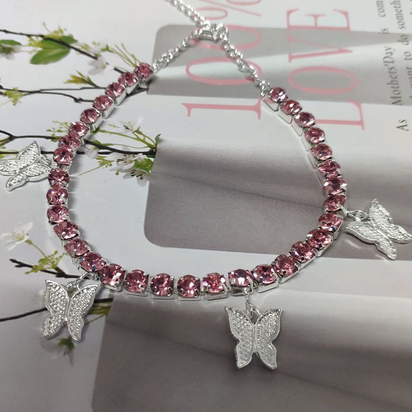 Design01 Pink Strass Silver