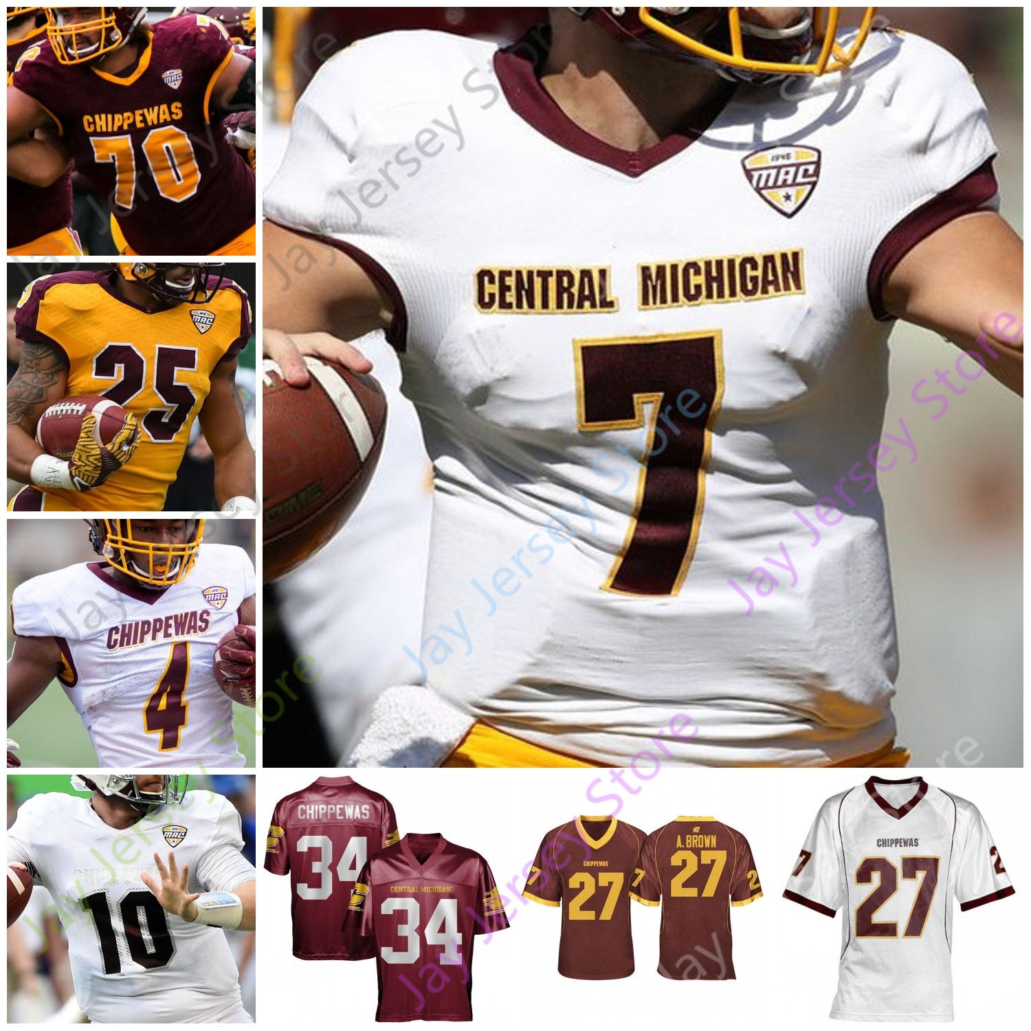 antonio brown central michigan jersey