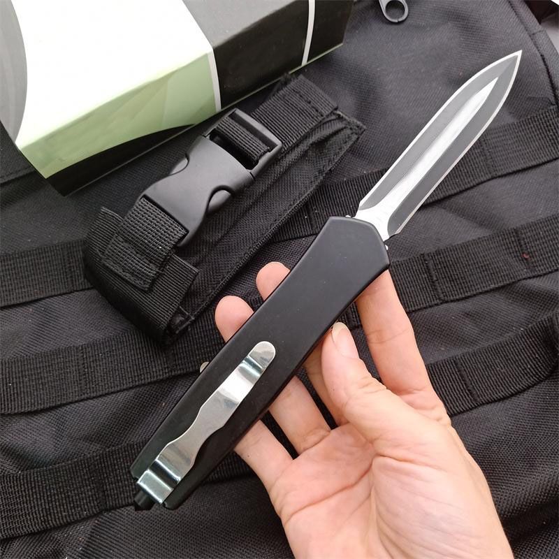 Top Quality Auto Tactical Knife 3Cr13 Spear Point Black Blade Zn Al