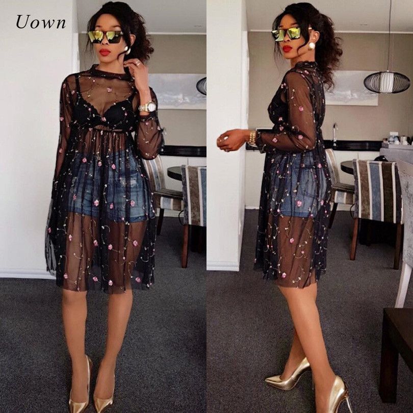 womens black mesh dress