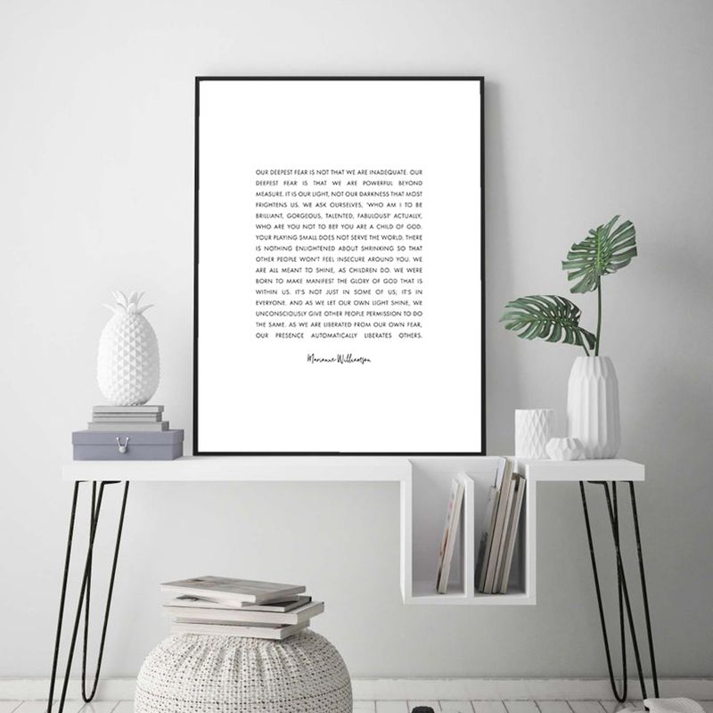 Acheter Pas Cher Marianne Williamson Citation Imprimer Wall Art Image Toile Peinture Monochrome Inspiree Minimaliste Affiche Chretienne Home Decor Du 6 04 Fr Dhgate