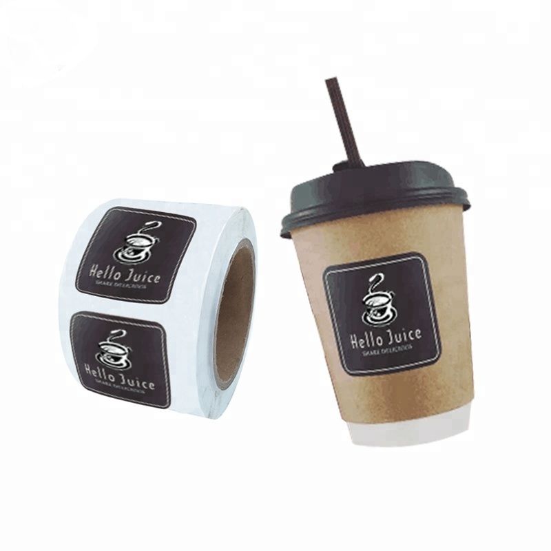 2021 Custom Printing Adhesive Logo Label Stickers For Plastic Cups